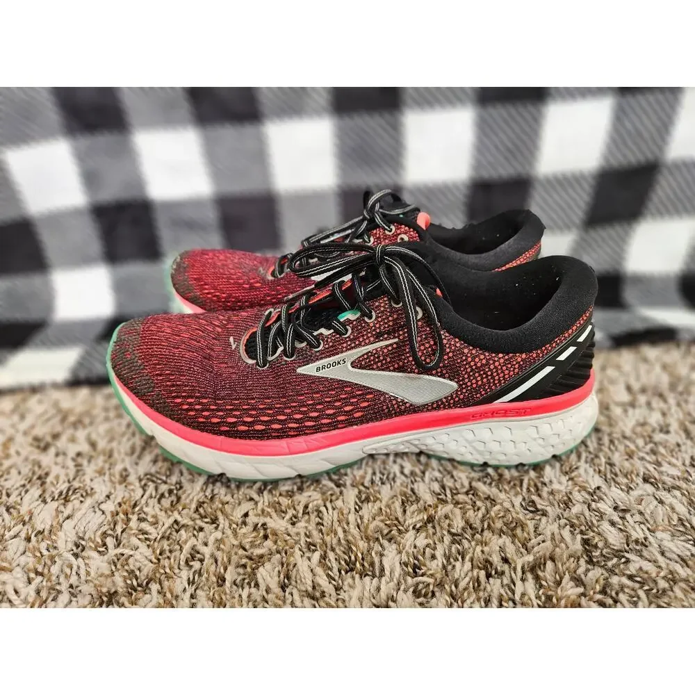 Brooks Ghost 11 Women's Running Shoes Size 10.5 B Medium Black Pink DNA Loft